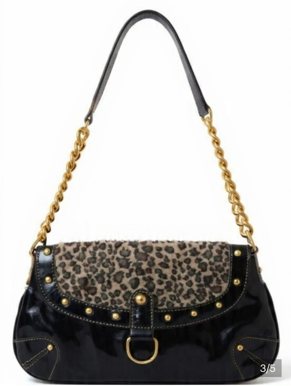 Y2k David Jones Mob Wife Leopard Pony Hair Shoulder Bay Indie Going Out Bag